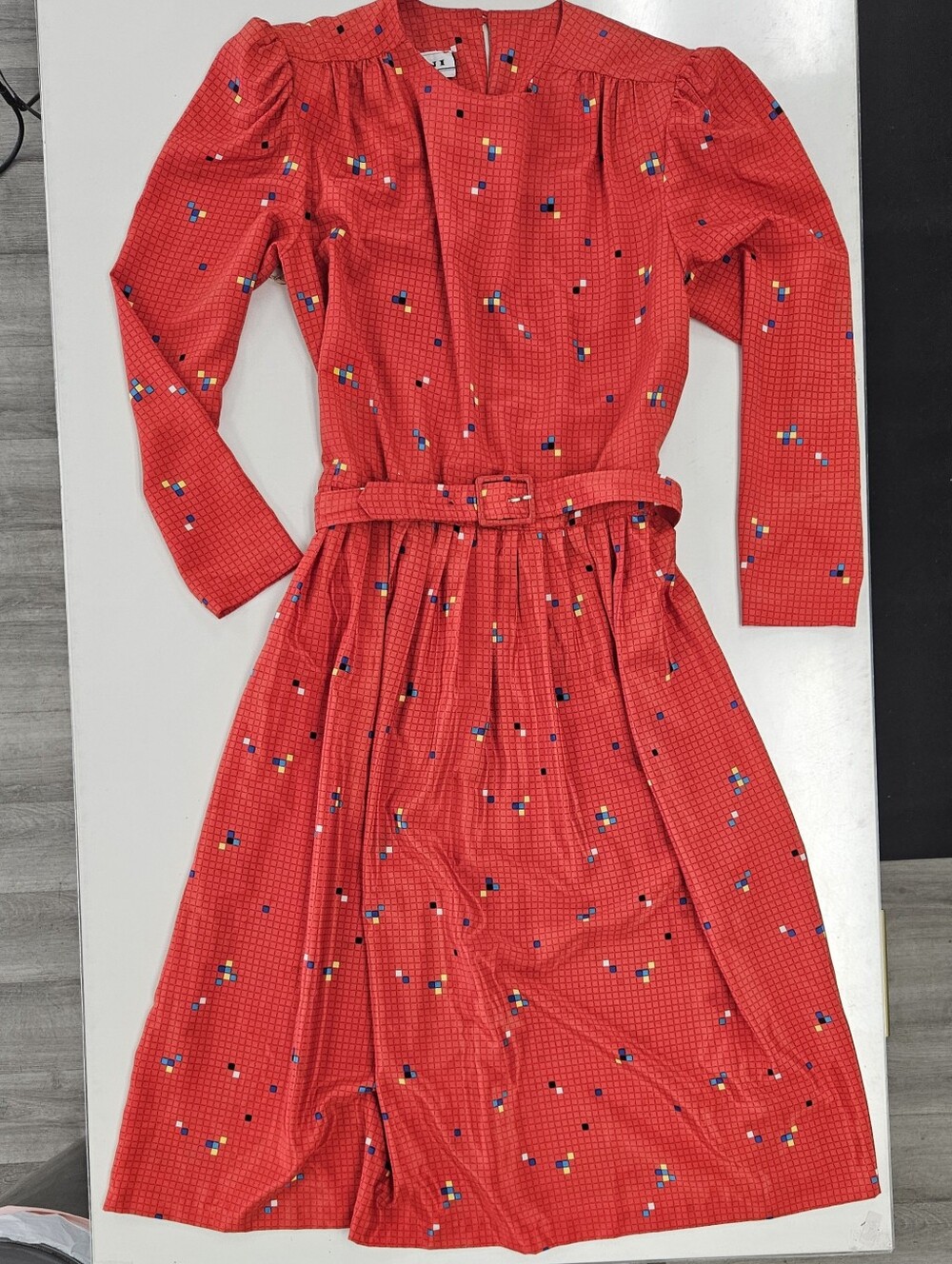 Vintage 1980s Toni Petite Checked Midi Dress